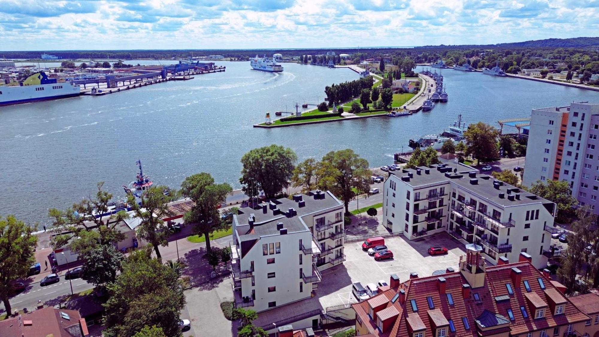 Sunset Apartments - Flotylla. Widok Na Port + Parking. Swinoujscie Kültér fotó